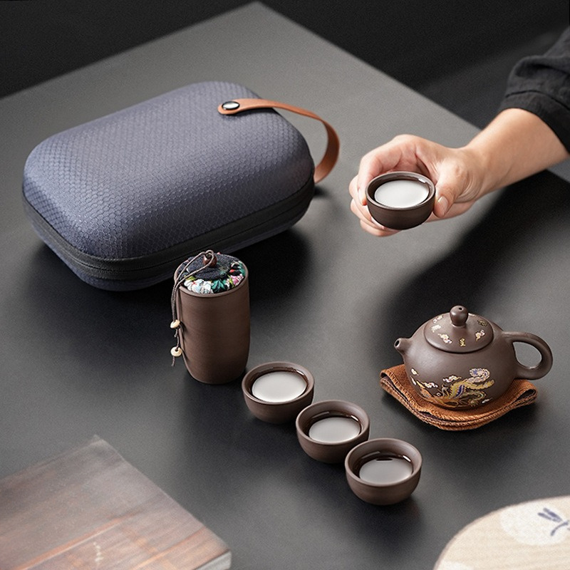 Korean Tea Set - Mor Kil Seyahat Çay Seti, Bir