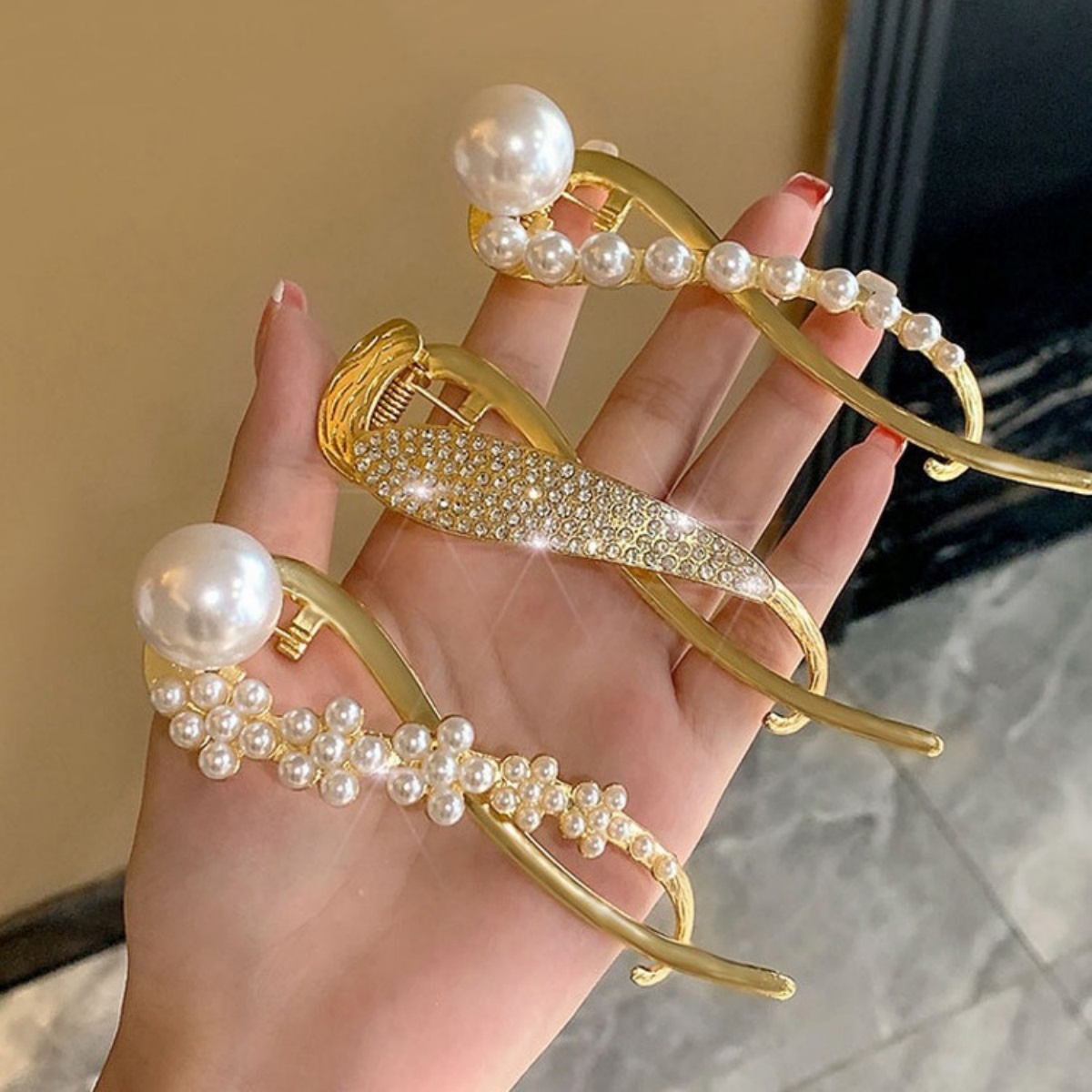 Zarif Glitter inci saç tokası  - Korean Women Lifestyle incelemesi ve fiyatı
