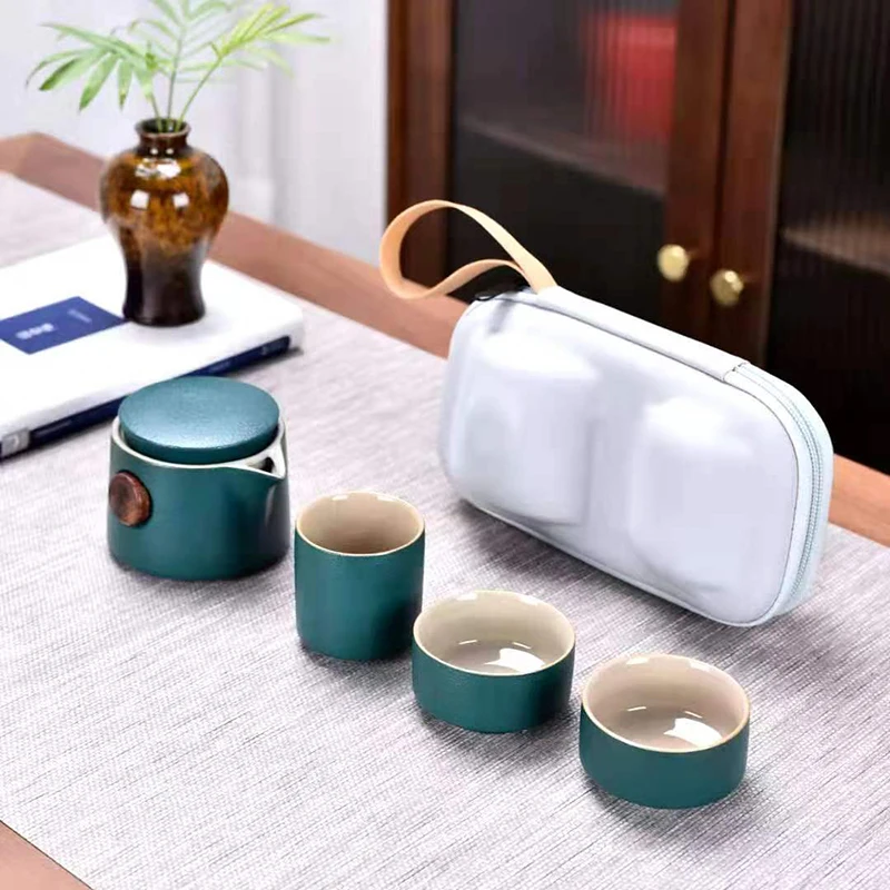 Siyah çömlek açık seyahat çay  - Korean Tea Set incelemesi ve fiyatı